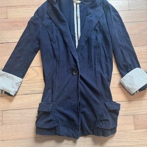 We The Free Casual Cotton Navy Blue Women's Jacket